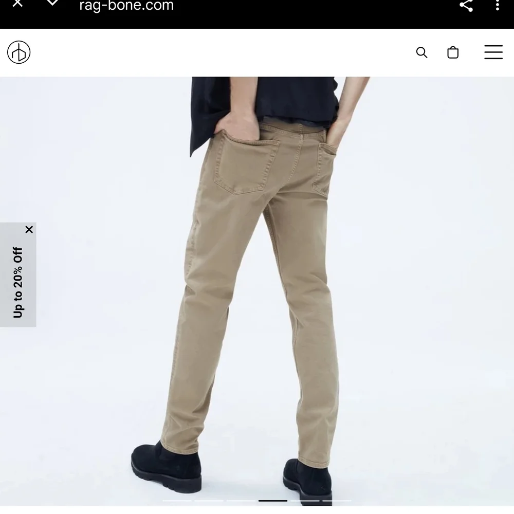 Rag & Bone Tan Chino Pants Classic Cotton Twill